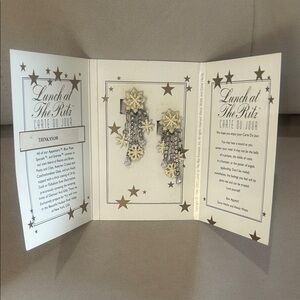 Lunch at the Ritz Silver and Gold Snowflake Earrings